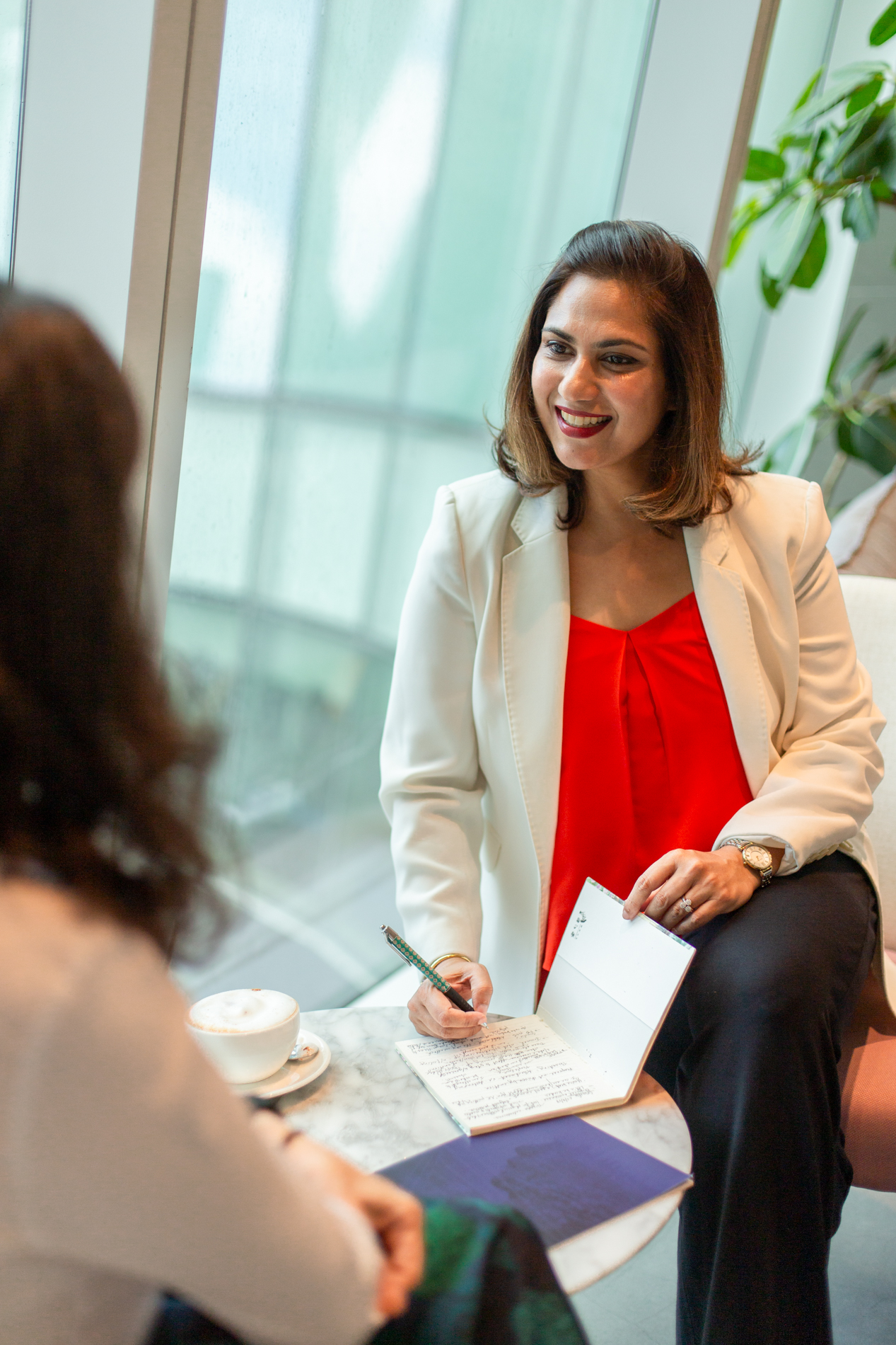 Shazaf in conversation at a Linkked for Business session